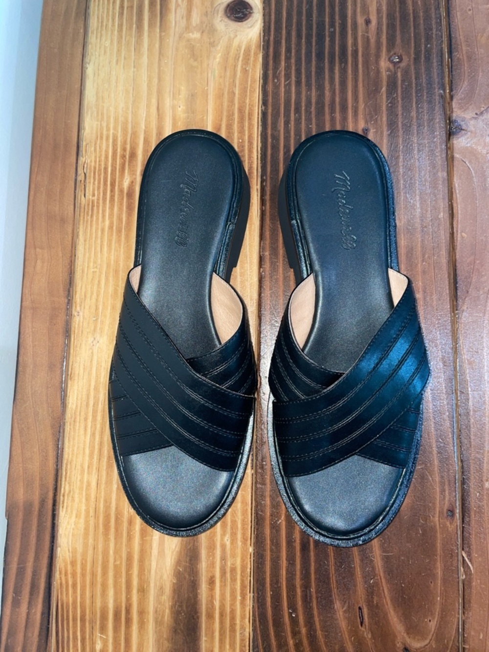 Madewell The Alina Platform Sandal In True Black Size 9 New! - Picture 10 of 12